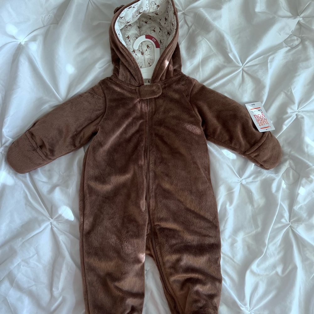 Carters Baby Footed Puppy Dog Jumpsuit Pram, Snowsuit